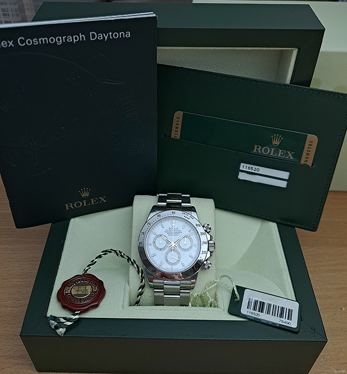 Rolex Daytona Stainless Steel White Dial Ref. 116520